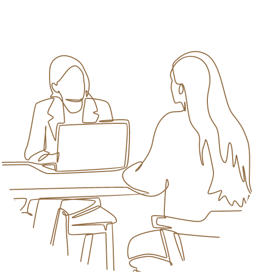 施術後カウンセリングのイラスト