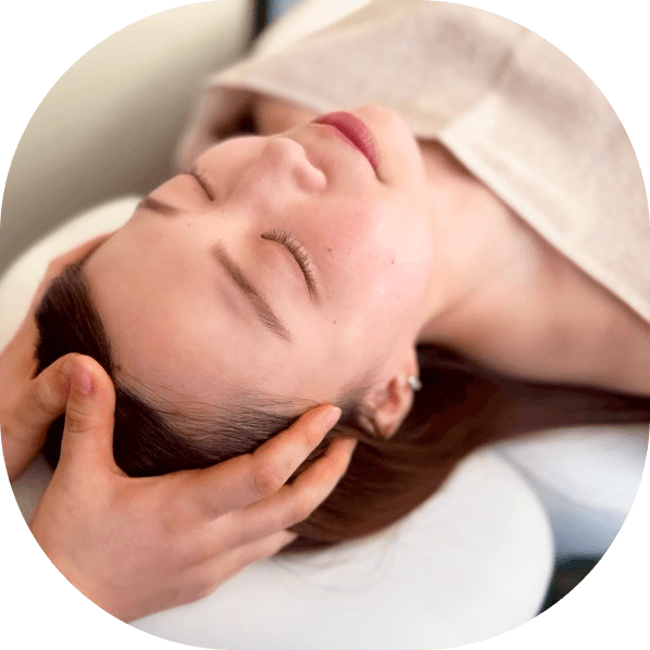 オイルメニューの施術中の様子