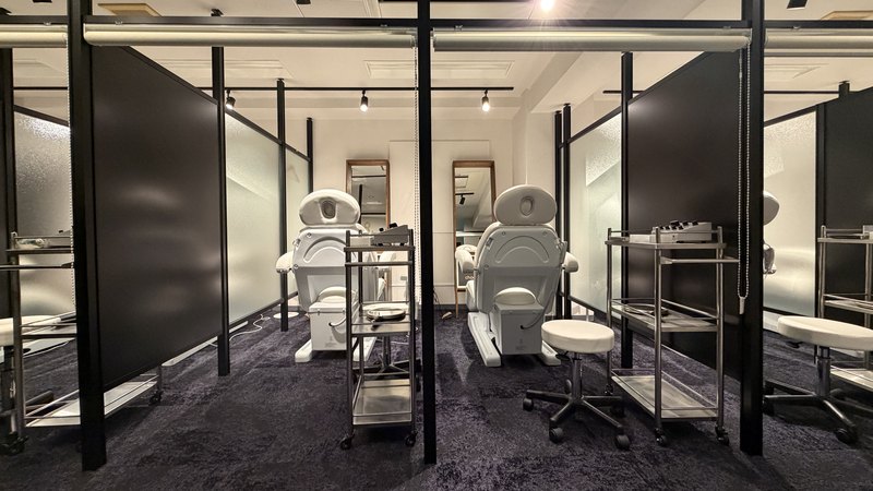 chocobari新宿御苑店の店内。半個室の施術ブース